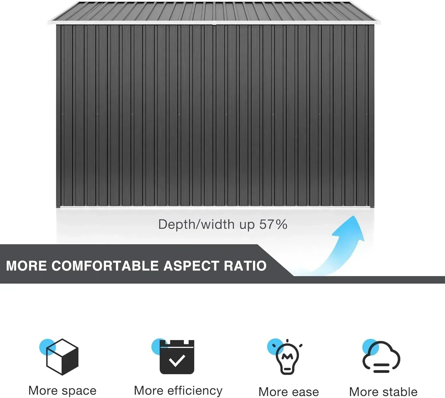polar aurora 8x12 ft outdoor storage shed metal garden shed frame structure tool sheds
