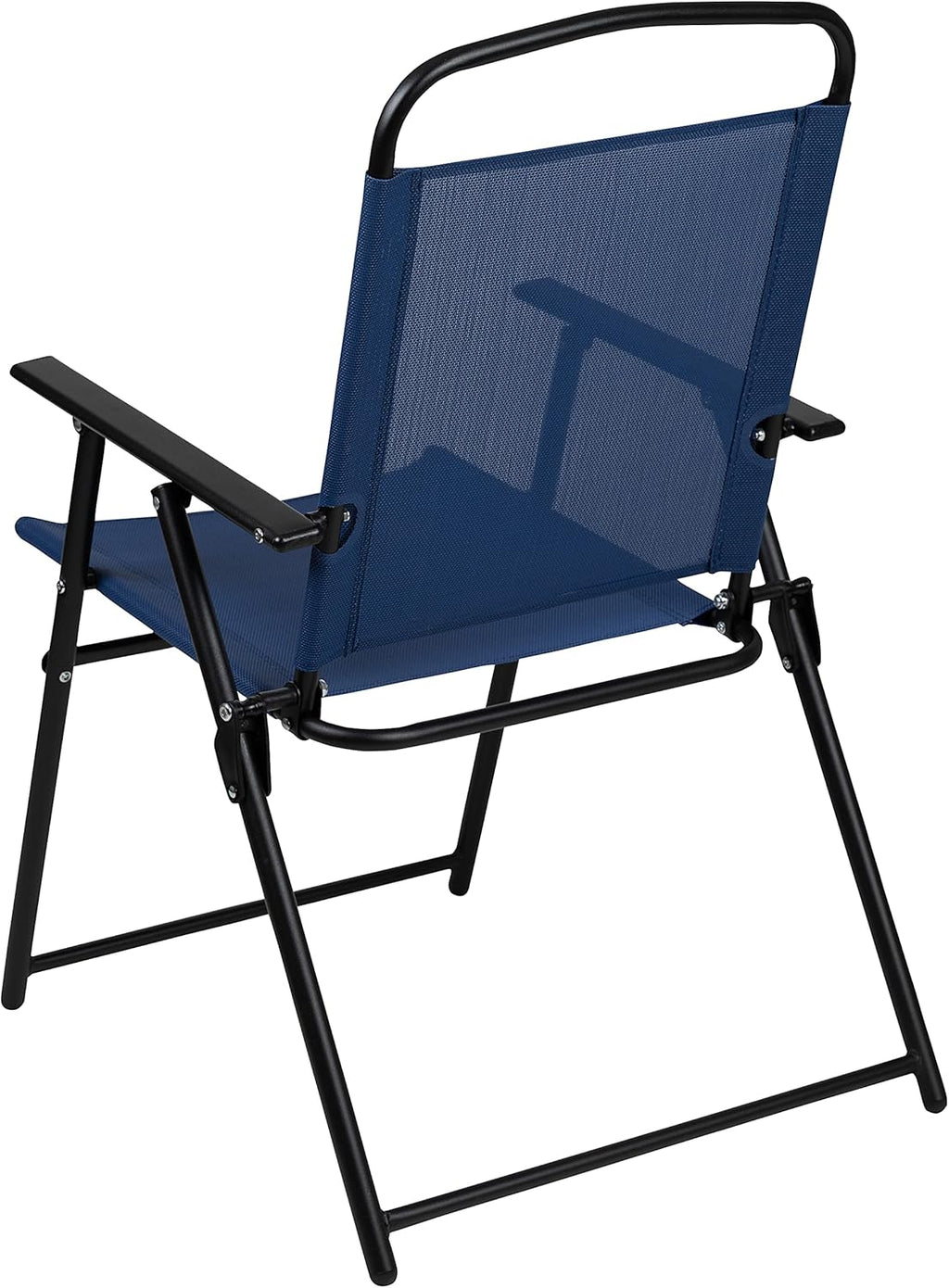 EMMA + OLIVER 6 Piece Brown Patio Garden Set with Umbrella Table and Set of 4 Folding Chairs