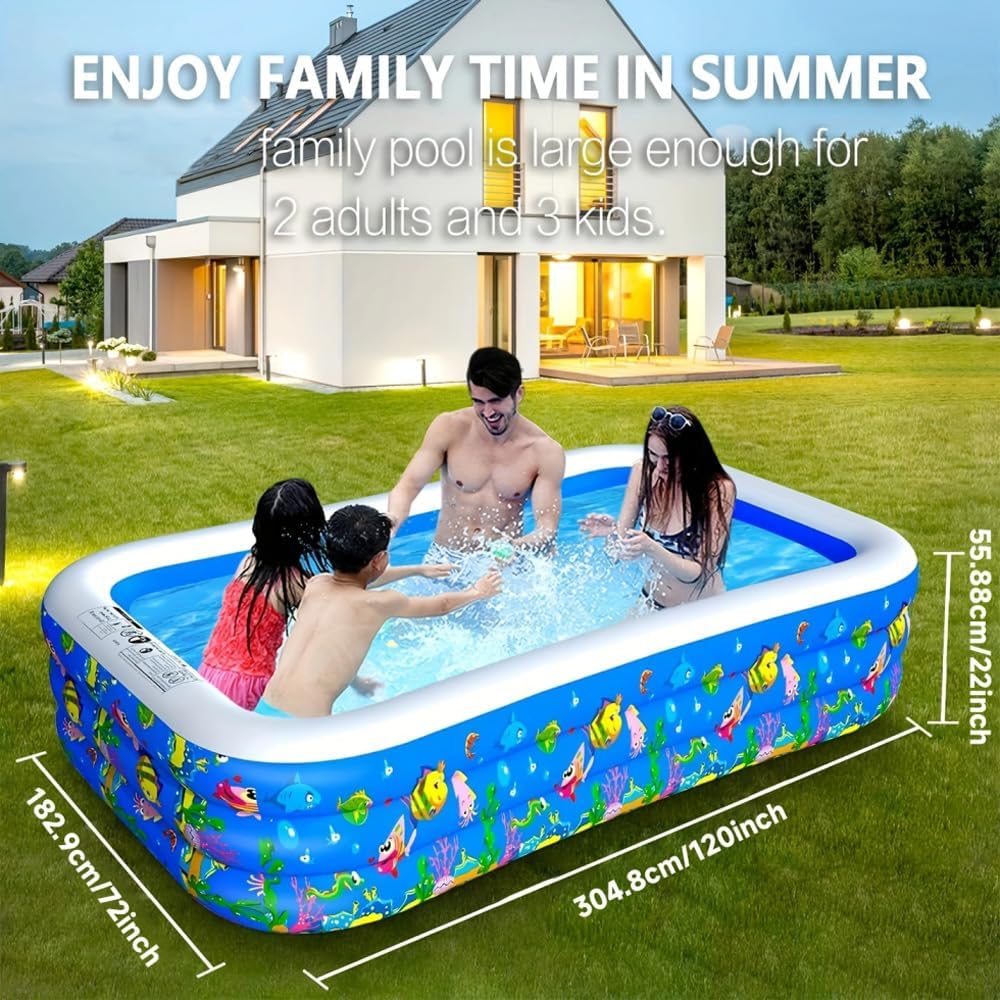 Inflatable Swimming Pool Kiddie Pools Family Lounge Pools Thickened Above Ground Family Pool