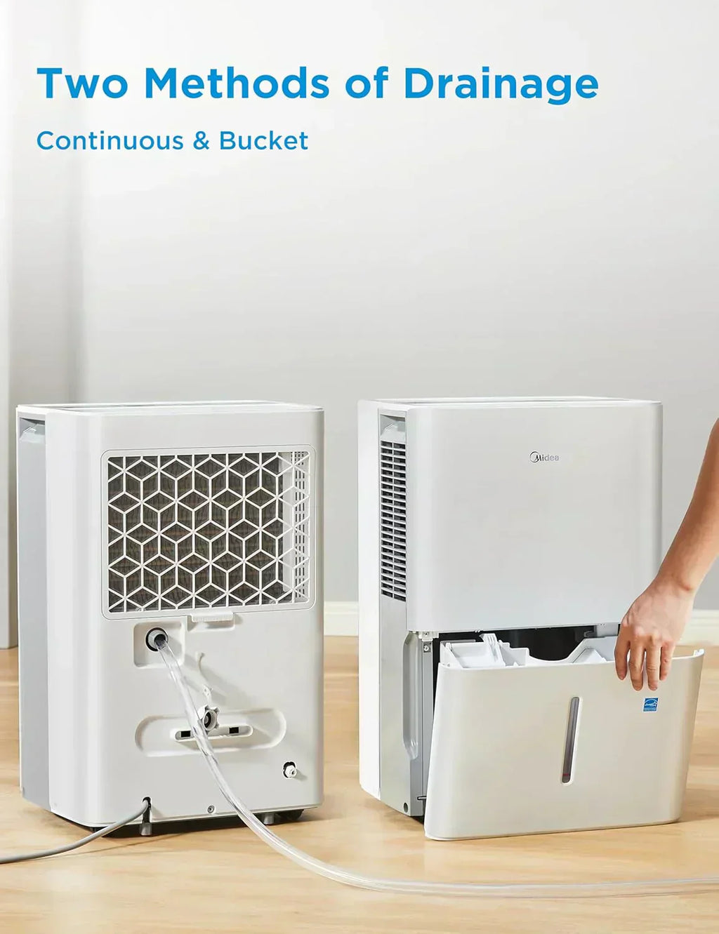 Midea 4,500 Sq. Ft. Dehumidifier Pump Included Energy Star Certified 50 Pint Ideal For Basements