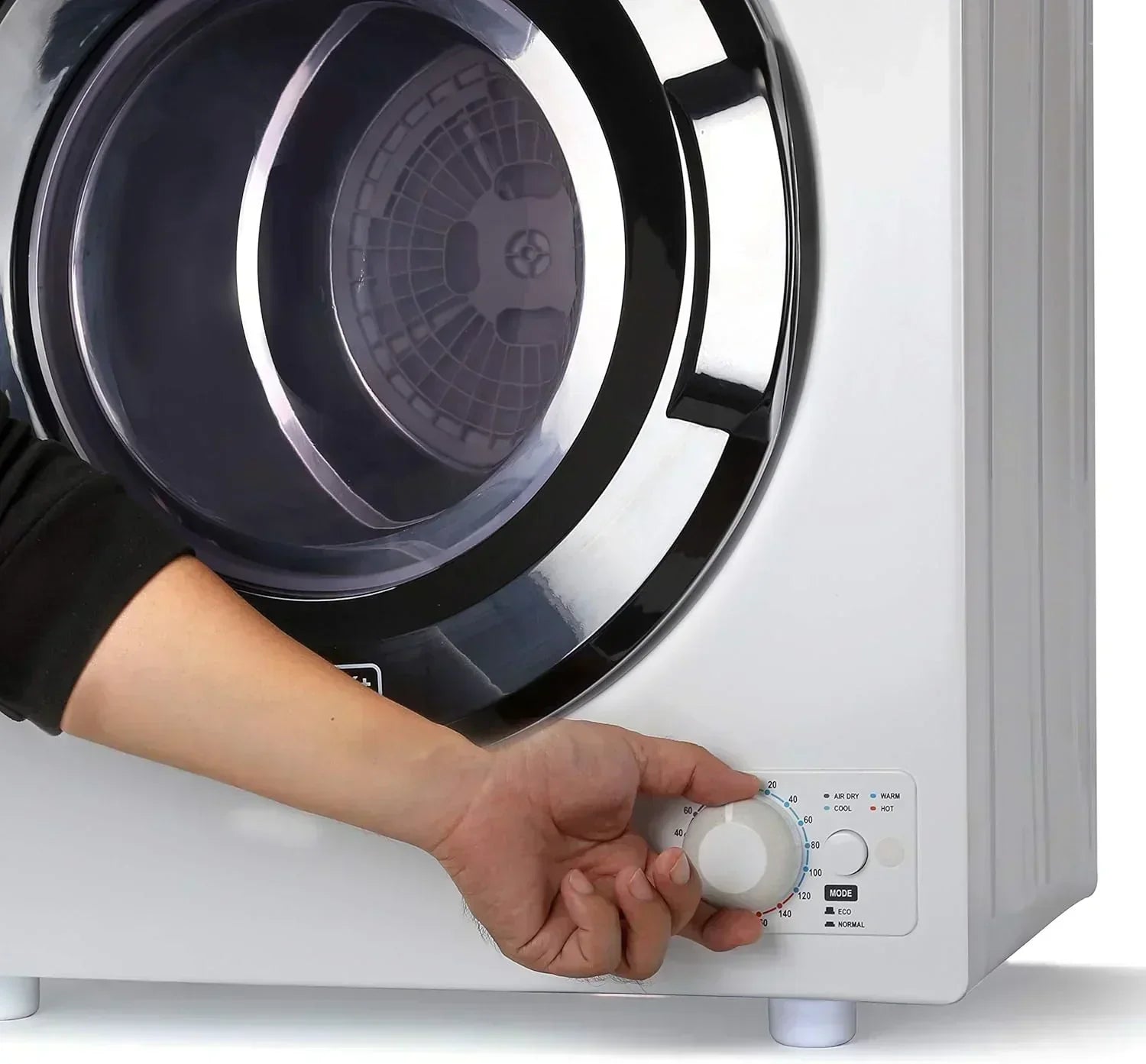 Compact Clothes Dryer 1.5 Cu. Ft. 850W Electric Dryer 120V Vented Dryer Stainless Steel Drum